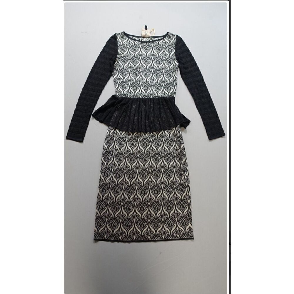 NWT Ekaterina Kukhareva Black Kashan Dress, Size: UK8 (XS/4)